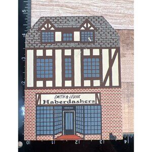 Smith & Lewin Haberdashers Wooden Miniature Collectible Building Cats Meow